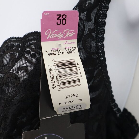 Vanity Fair Camisole Womens 38/44‎ Black Delicate Elegant Romantic Boudoir NWT - Picture 7 of 16